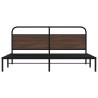 Cadre de lit en métal sans matelas chêne marron 200x200 cm 