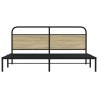 Cadre de lit en métal sans matelas chêne sonoma 200x200 cm 