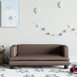 Canapé pour enfants marron 80x45x30 cm similicuir 