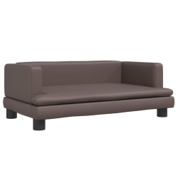 Canapé pour enfants marron 80x45x30 cm similicuir 