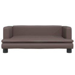 Canapé pour enfants marron 80x45x30 cm similicuir 