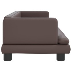 Canapé pour enfants marron 80x45x30 cm similicuir 