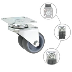 32 pcs Roulettes pivotantes doubles 50 mm 