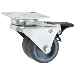32 pcs Roulettes pivotantes doubles 50 mm 