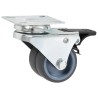 32 pcs Roulettes pivotantes doubles 50 mm 
