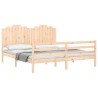 Cadre de lit sans matelas bois massif 