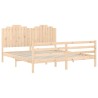 Cadre de lit sans matelas bois massif 