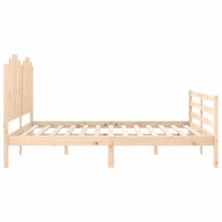 Cadre de lit sans matelas bois massif 