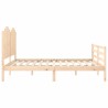 Cadre de lit sans matelas bois massif 