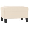 Fauteuil avec repose-pied Beige 60 cm Tissu microfibre 