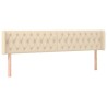 Tête de lit à LED Crème 183x16x78/88 cm Tissu 