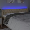 Tête de lit à LED Crème 183x16x78/88 cm Tissu 