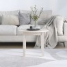 Table basse Blanc Ø 55x45 cm Bois massif de pin 