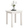 Table basse Blanc Ø 55x45 cm Bois massif de pin 