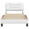 Cadre de lit sans matelas blanc 90x190 cm similicuir 