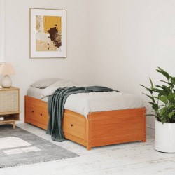 Lit de jour sans matelas cire marron 80x200 cm bois pin massif 