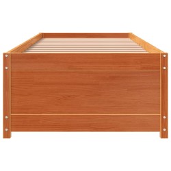 Lit de jour sans matelas cire marron 80x200 cm bois pin massif 