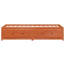 Lit de jour sans matelas cire marron 80x200 cm bois pin massif 