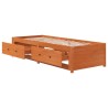 Lit de jour sans matelas cire marron 80x200 cm bois pin massif 
