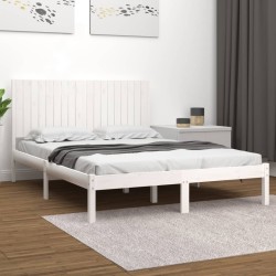 Cadre de lit sans matelas blanc 180x200 cm bois massif 