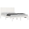 Cadre de lit sans matelas blanc 180x200 cm bois massif 