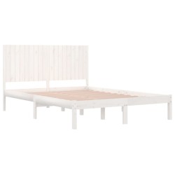Cadre de lit sans matelas blanc 180x200 cm bois massif 