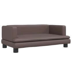 Lit pour chien marron 80x45x30 cm similicuir 