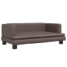 Lit pour chien marron 80x45x30 cm similicuir 