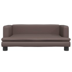 Lit pour chien marron 80x45x30 cm similicuir 
