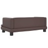 Lit pour chien marron 80x45x30 cm similicuir 