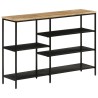 Table console 110x30x75 cm bois de manguier massif brut et fer 