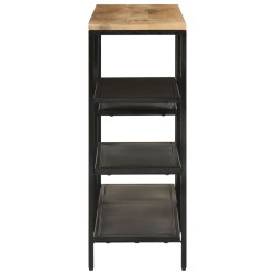 Table console 110x30x75 cm bois de manguier massif brut et fer 