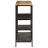 Table console 110x30x75 cm bois de manguier massif brut et fer 