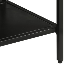Table console 110x30x75 cm bois de manguier massif brut et fer 