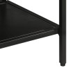 Table console 110x30x75 cm bois de manguier massif brut et fer 
