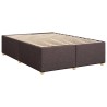 Cadre de lit sans matelas marron foncé 140x200 cm tissu 