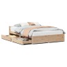 Cadre de lit sans matelas 140x190 cm bois de pin massif 