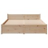 Cadre de lit sans matelas 140x190 cm bois de pin massif 