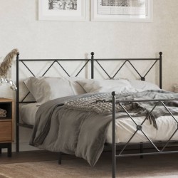 Tête de lit métal noir 150 cm 