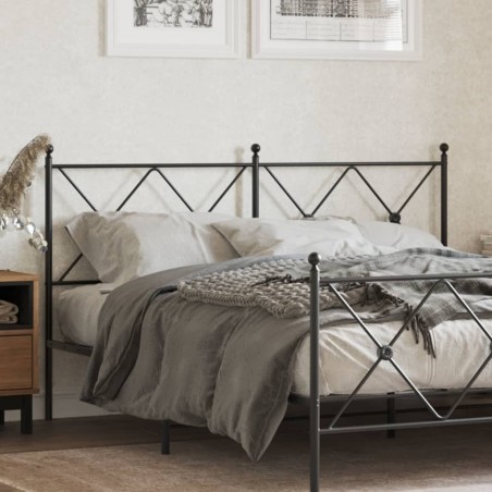 Tête de lit métal noir 150 cm 