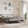 Tête de lit métal noir 150 cm 