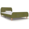 Cadre de lit sans matelas vert tissu 90x200 cm 