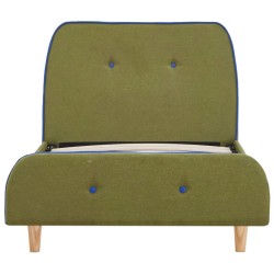Cadre de lit sans matelas vert tissu 90x200 cm 