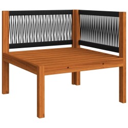 Canapés d'angle de jardin 2 pcs avec coussins Bois d'acacia 