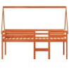 Lit haut sans matelas cire marron 75x190 cm bois de pin massif 
