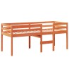Lit haut sans matelas cire marron 75x190 cm bois de pin massif 