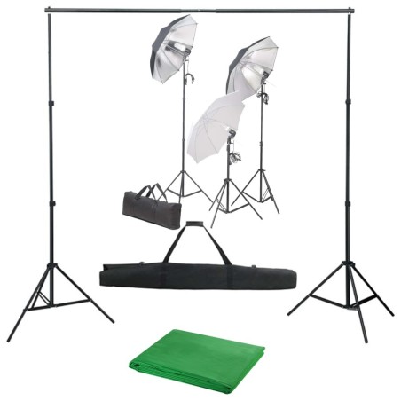Kit de studio photo avec ensemble d'éclairage et toile de fond 