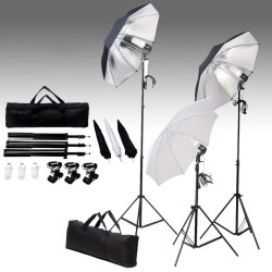 Kit de studio photo avec ensemble d'éclairage et toile de fond 