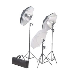 Kit de studio photo avec ensemble d'éclairage et toile de fond 