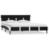 Cadre de lit avec LED sans matelas noir 140x200 cm similicuir 